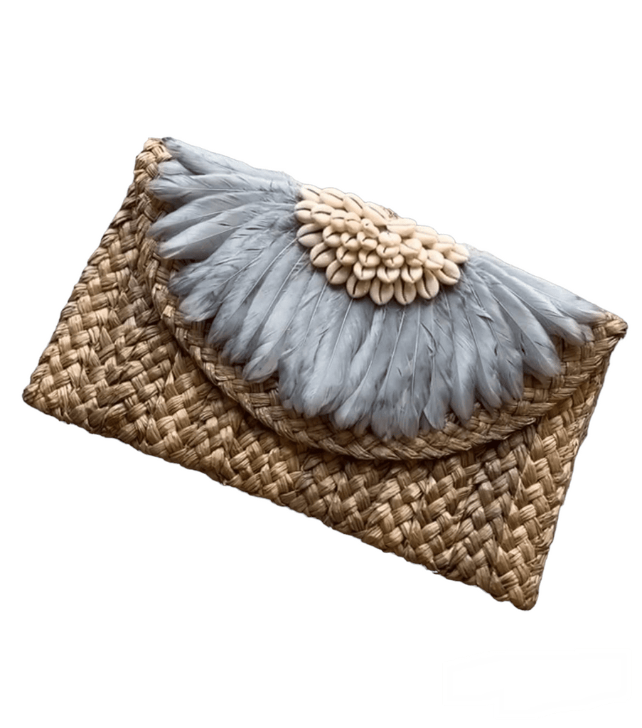 Feather Clutch (Colors Available) - NeptunesBoutique