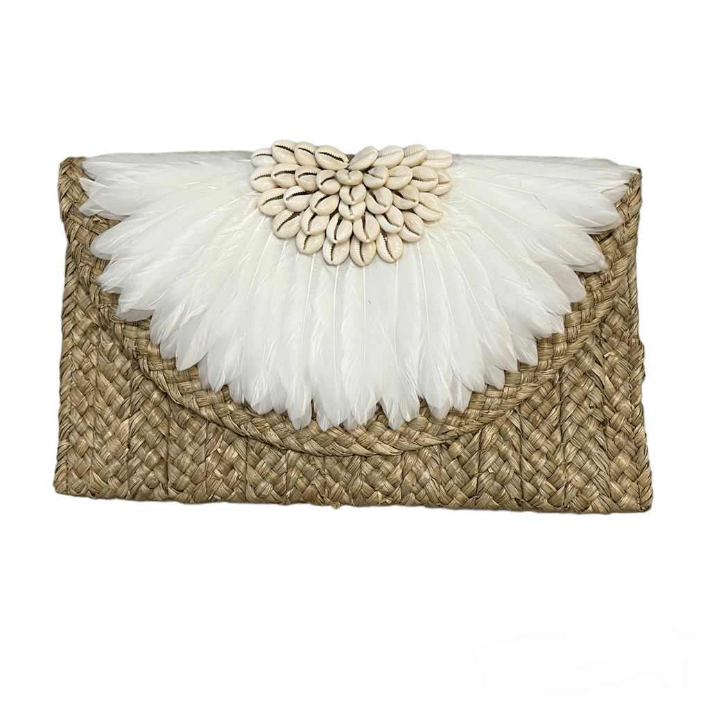 Feather Clutch (Colors Available) - NeptunesBoutique