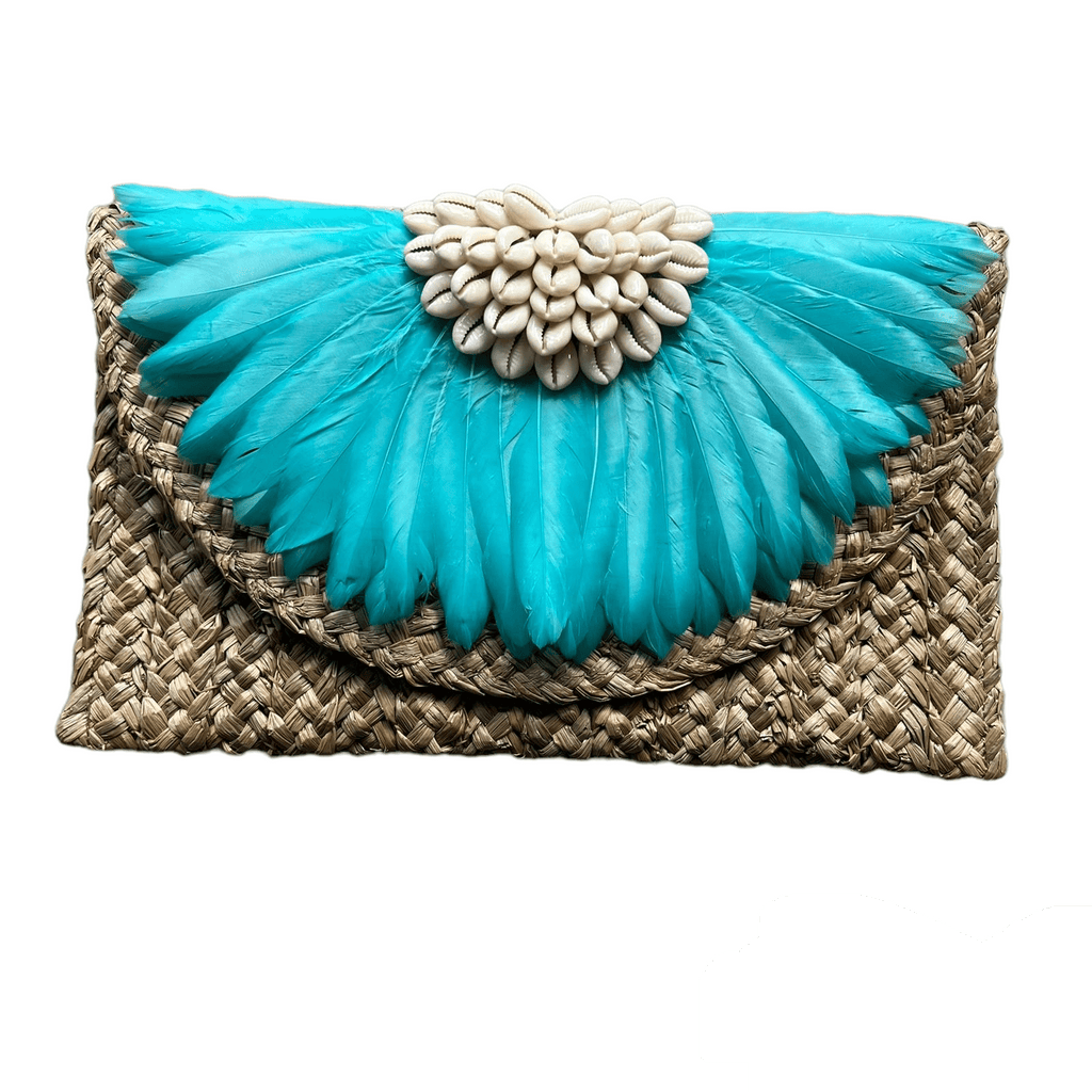 Feather Clutch (Colors Available) - NeptunesBoutique