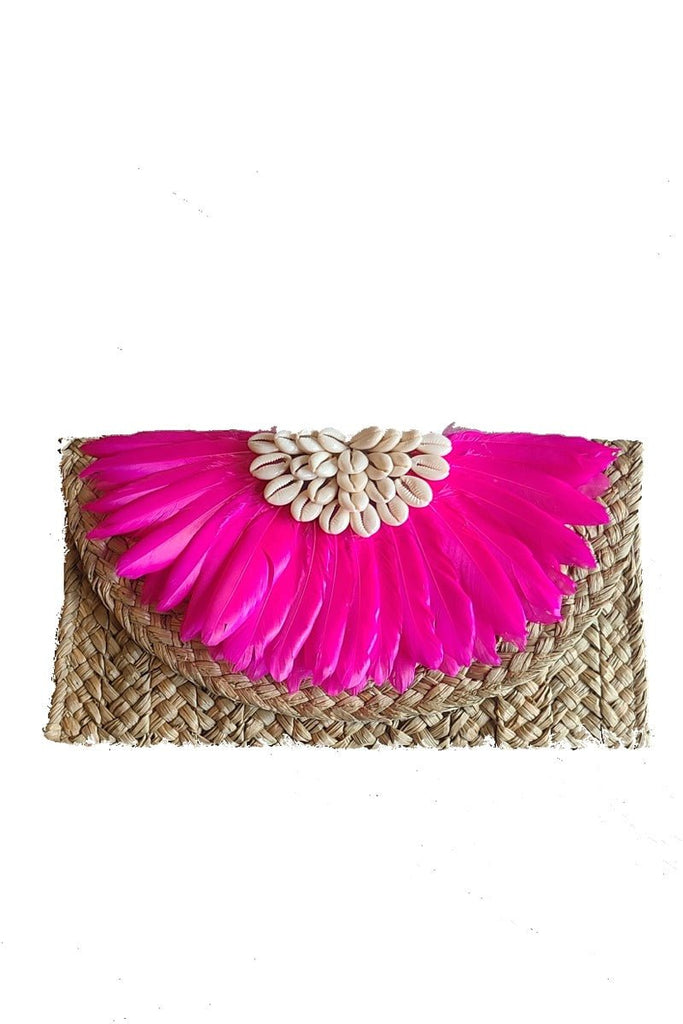 Feather Clutch (Colors Available) - NeptunesBoutique