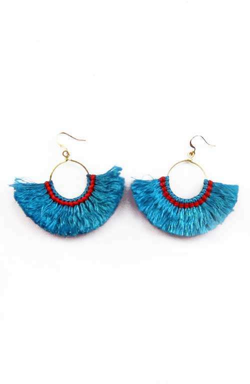 Hoop Tassel Earrings (Colors Available) - NeptunesBoutique