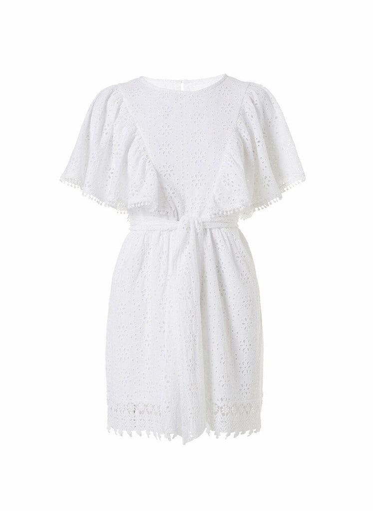 Melissa Odabash Kara White Embroidered Dress - NeptunesBoutique