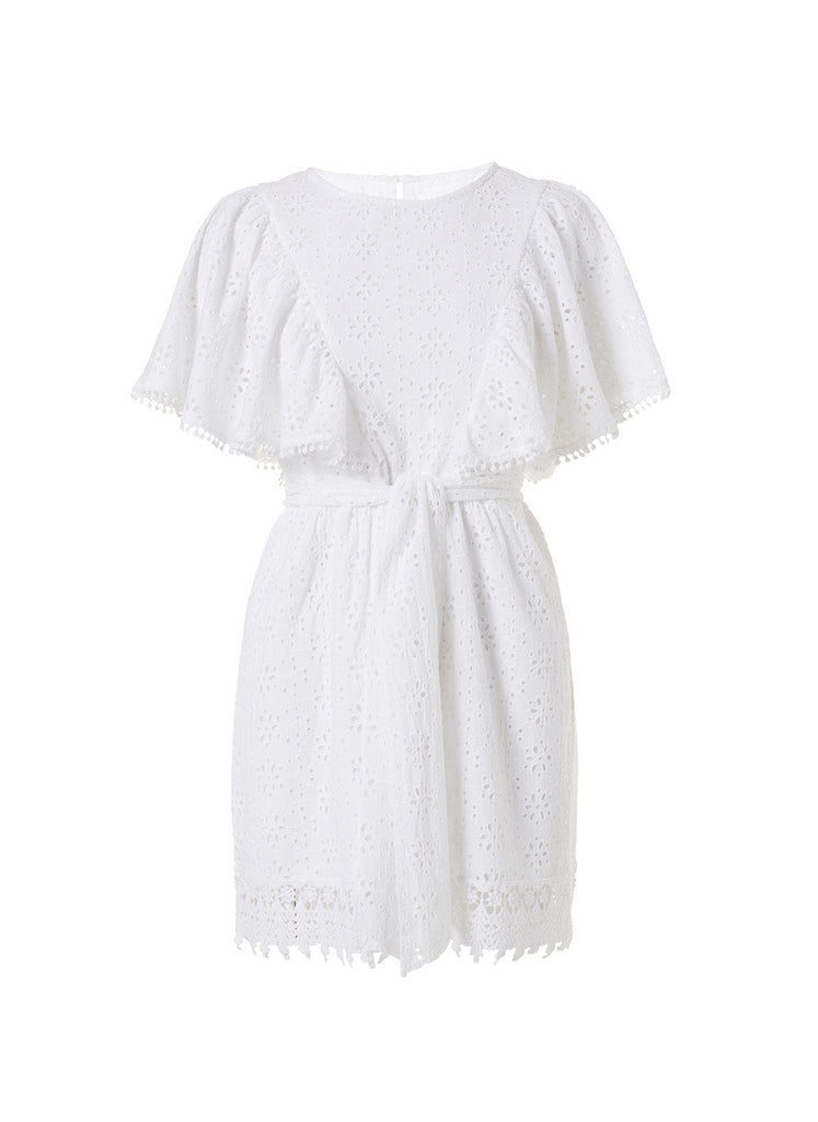 Melissa Odabash Kara White Embroidered Dress - NeptunesBoutique