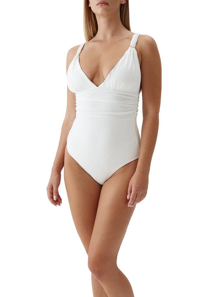 Melissa Odabash Panarea One Piece - White Chain - NeptunesBoutique