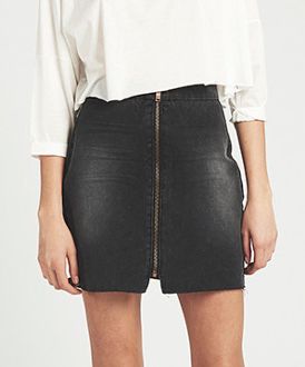 One Teaspoon Black Anchor Vixen High Waist A - Line Skirt - NeptunesBoutique