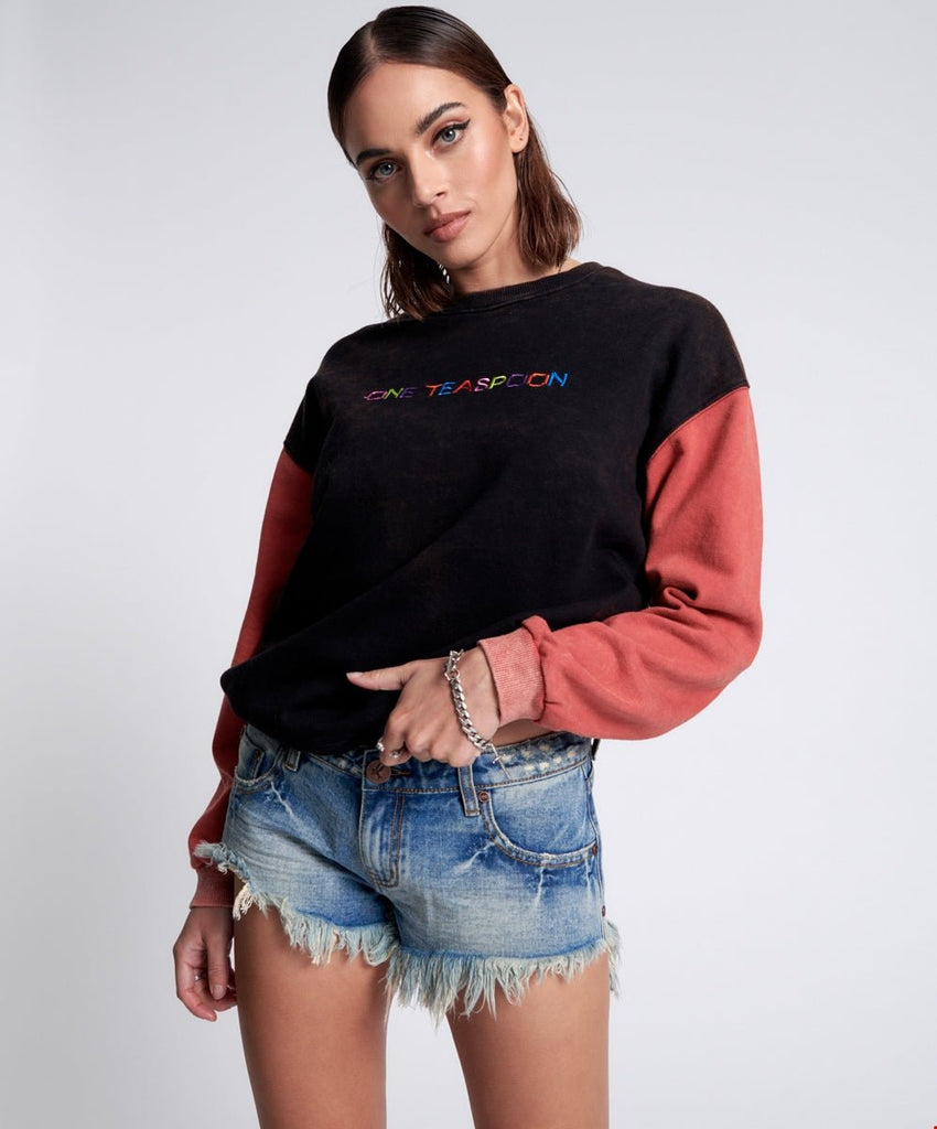 One Teaspoon Sunbleach Blue Bonita Low Waist Denim Shorts - NeptunesBoutique