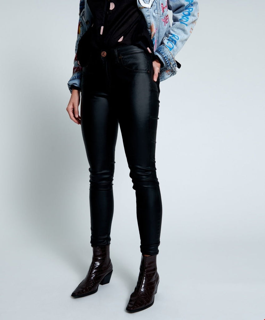 One Teaspoon Wet Black Freebirds II High Waist Skinny Jeans - NeptunesBoutique