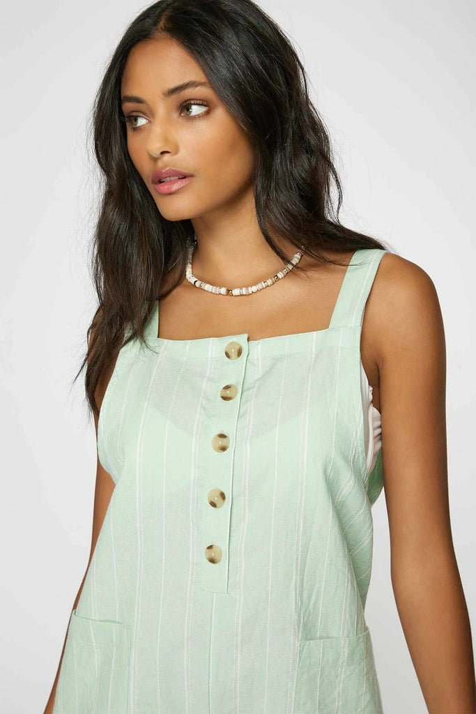 O'Neill Skylynn Stripe Romper - Seafoam - NeptunesBoutique