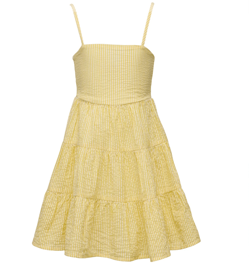 Snapper Rock Marigold Stripe Beach Dress - NeptunesBoutique