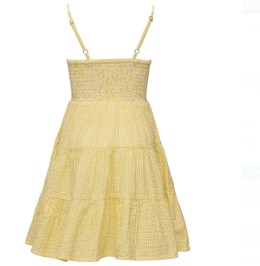 Snapper Rock Marigold Stripe Beach Dress - NeptunesBoutique