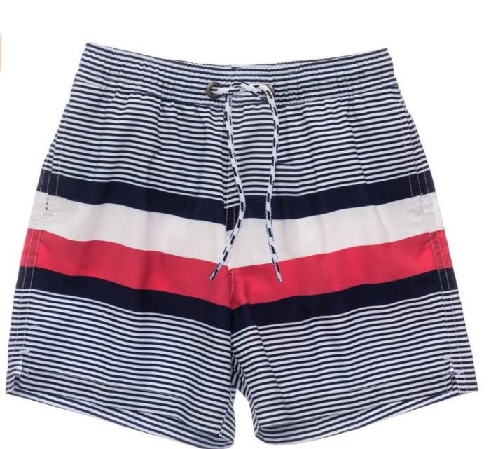 Snapper Rock Navy Contrast Stripe Volley Board Short - NeptunesBoutique