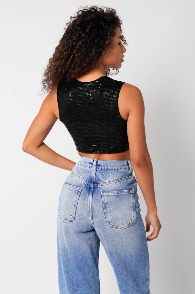 Sparkling Crop Top - NeptunesBoutique