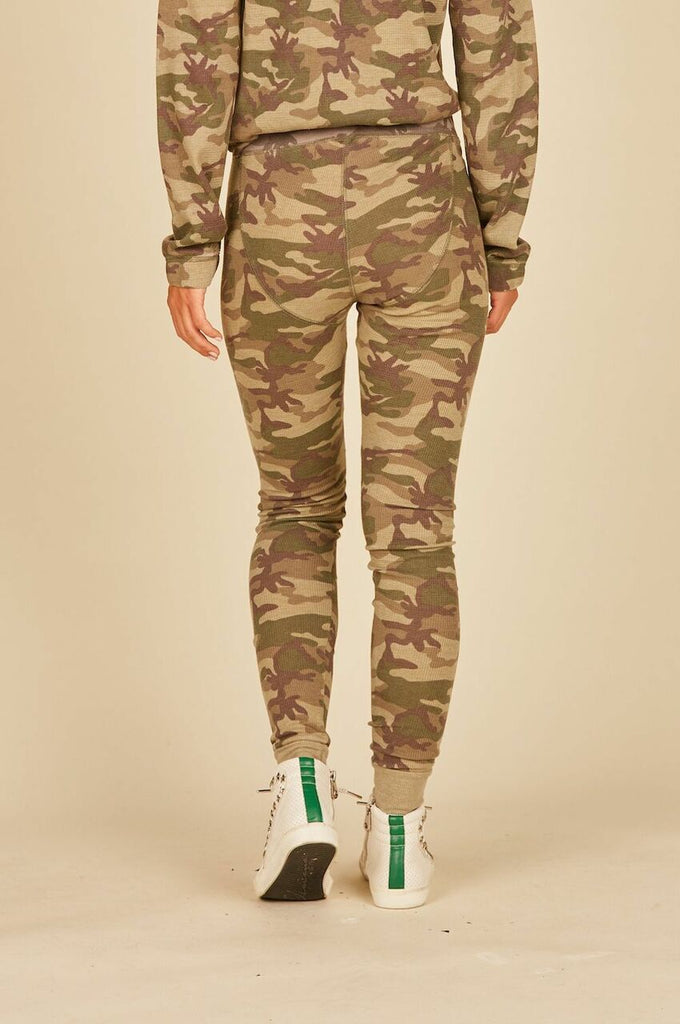 Vintage Havana Green/Grey Camo Thermal Lounge Pants - NeptunesBoutique