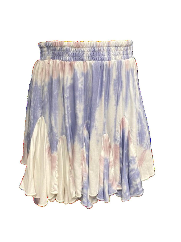 Vintage Havana Kids Blue Ditsy Lavander Stripey Tie Dye Smocked Tube and Ruffle Skirt - NeptunesBoutique