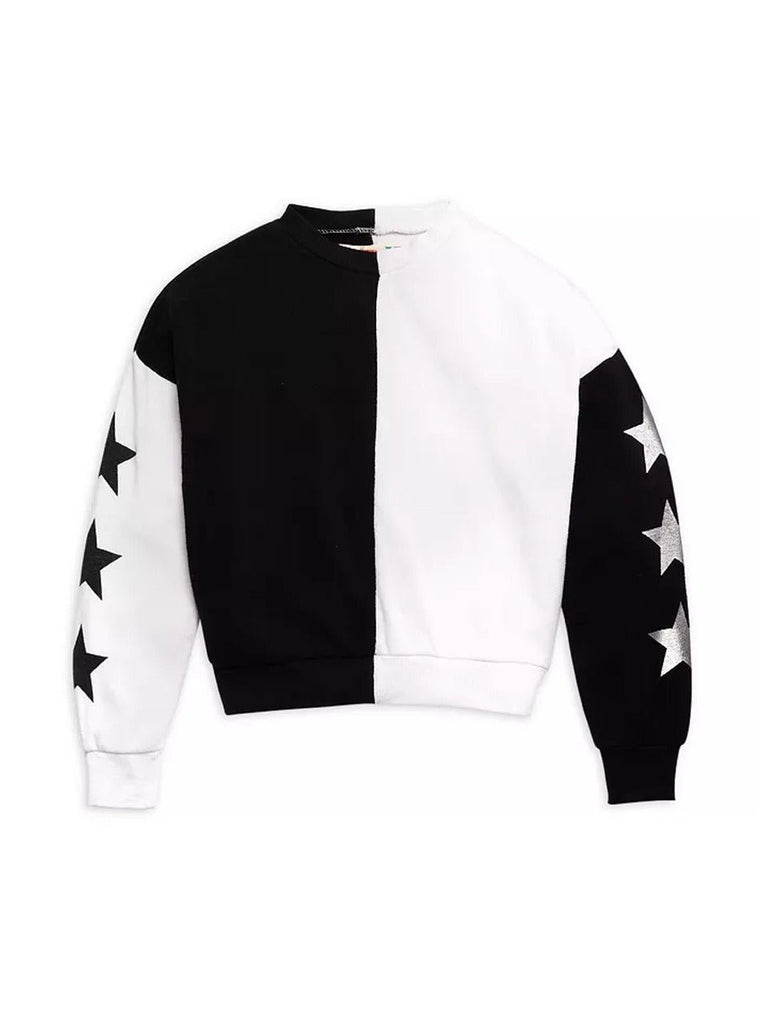 Vintage Havana Kids Colorblocked Star Sleeve Fleece Crew - NeptunesBoutique