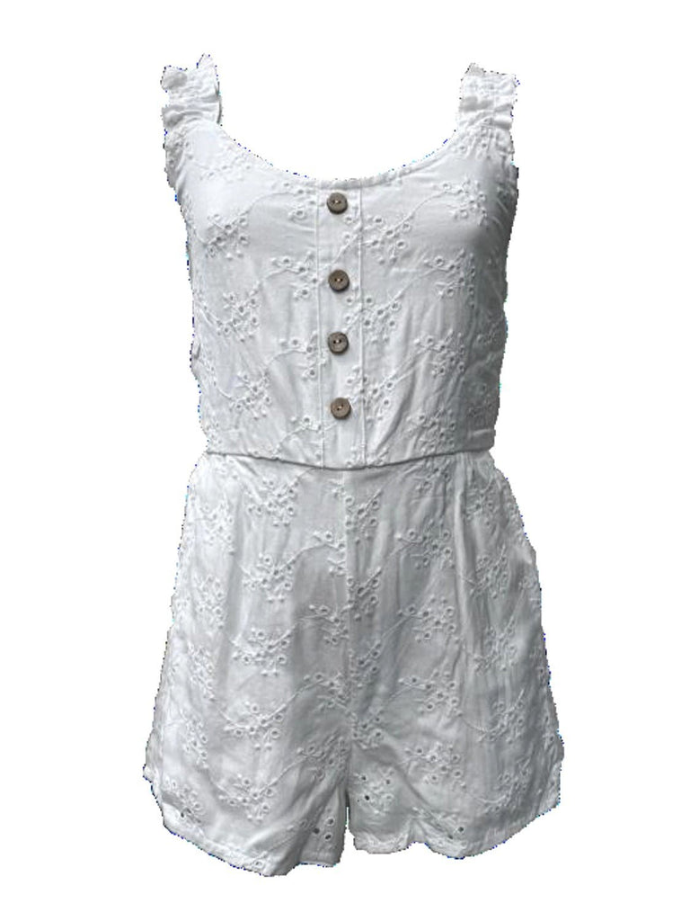 Vintage Havana Kids Eyelet Detail Romper - NeptunesBoutique