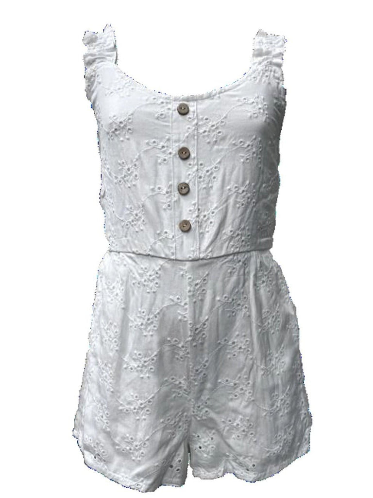 Vintage Havana Kids Eyelet Detail Romper - NeptunesBoutique