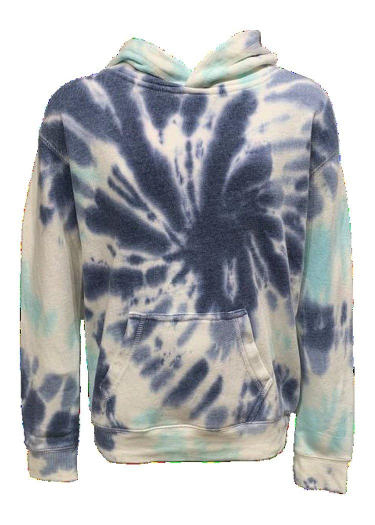 Vintage Havana Kids Nautical Swirl Tie Dye New Burn Out Fitted Hoodie - NeptunesBoutique