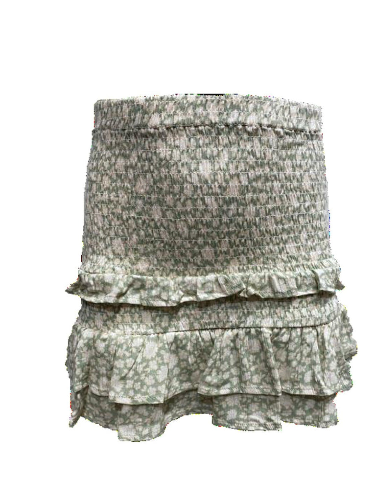 Vintage Havana Kids Sage Smocked Ruffle Skirt - NeptunesBoutique