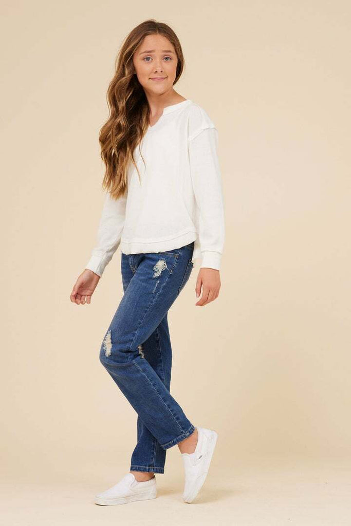 Vintage Havana Kids V Neck Henley - NeptunesBoutique