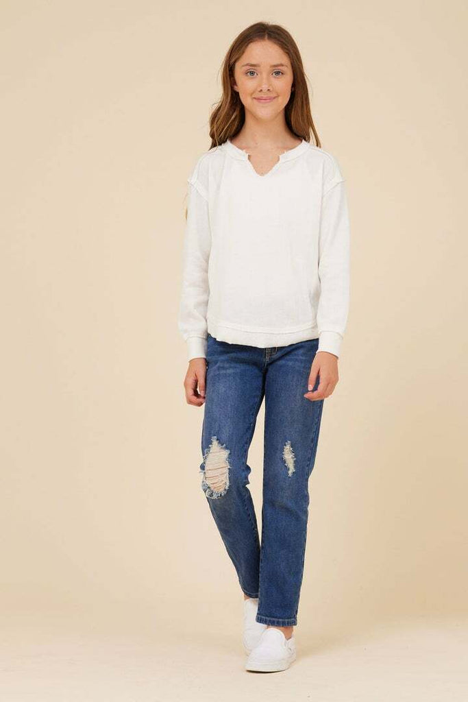 Vintage Havana Kids V Neck Henley - NeptunesBoutique