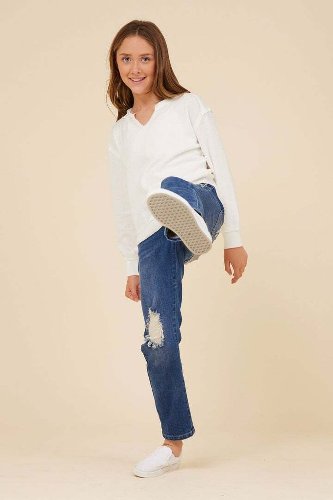 Vintage Havana Kids V Neck Henley - NeptunesBoutique