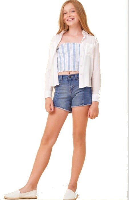Vintage Havana Kids White Long Sleeve Button Down - NeptunesBoutique