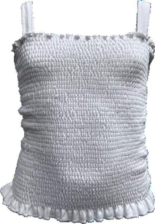 Vintage Havana Kids White Smocked Tube Top - NeptunesBoutique