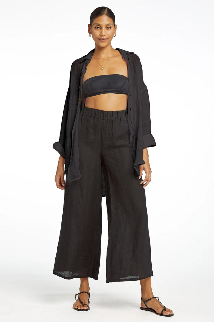 Vitamin A Swim Tallows Linen Wide Leg Pant (Colors Available) - NeptunesBoutique