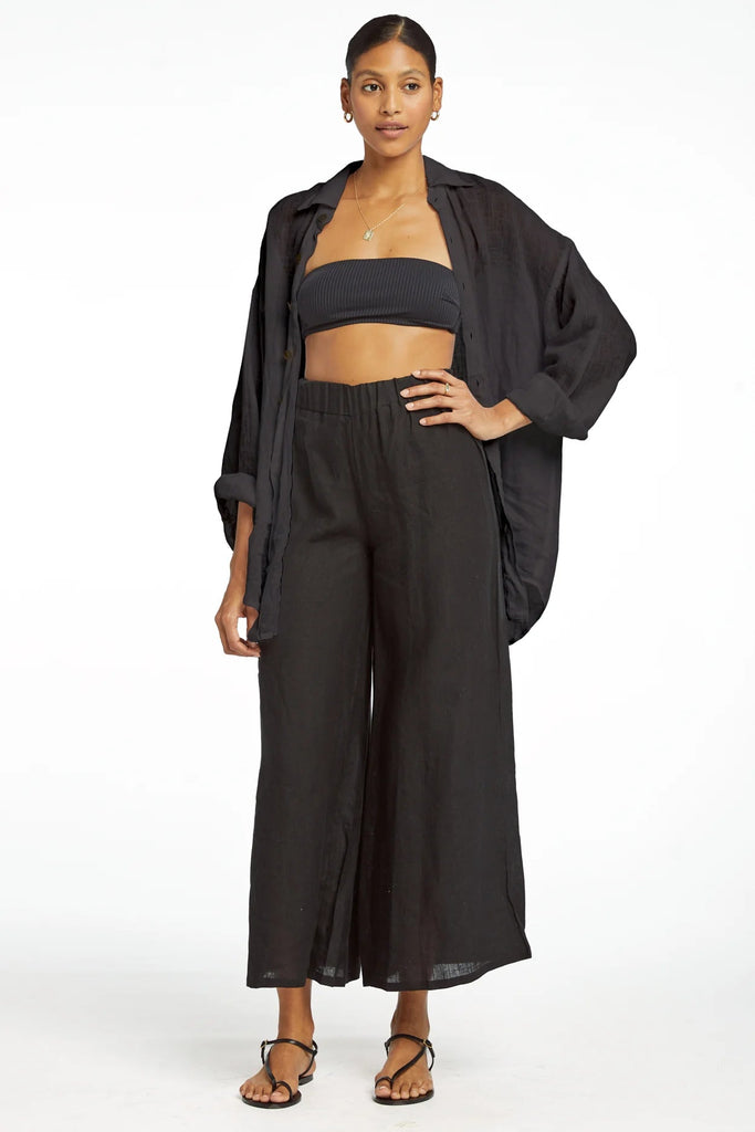 Vitamin A Swim Tallows Linen Wide Leg Pant (Colors Available) - NeptunesBoutique
